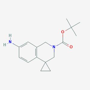 7'-Aminospiro[cyclopropane-1,4'(1'H)-isoquinoline]-2'(3'H)carboxylic Acid 1,1-Dimethyl Ester图片