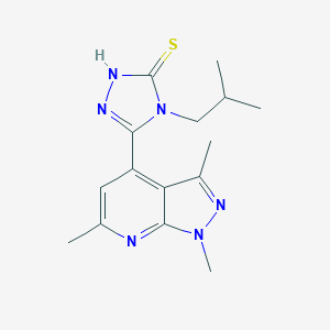 4-isobutyl-5-(1,3,6-trimethyl-1H-pyrazolo[3,4-b]pyridin-4-yl)-4H-1,2,4-triazole-3-thiol图片