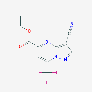 ethyl 3-cyano-7-(trifluoromethyl)pyrazolo[1,5-a]pyrimidine-5-carboxylate图片