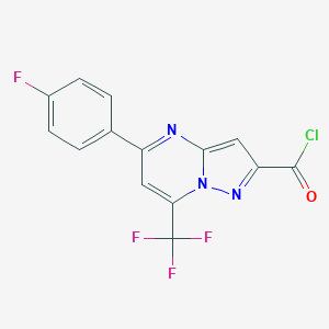 5-(4-Fluoro-phenyl)-7-trifluoromethyl-pyrazolo[1,5-a]pyrimidine-2-carbonyl chloride图片