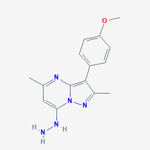 7-hydrazino-3-(4-methoxyphenyl)-2,5-dimethylpyrazolo[1,5-a]pyrimidine图片