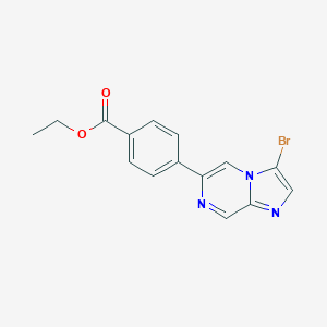 Ethyl 4-(3-bromoimidazo[1,2-a]pyrazin-6-yl)benzoate图片