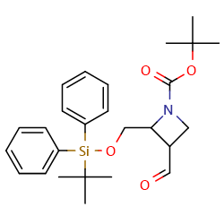 Tert-Butyl2-(((tert-butyldiphenylsilyl)oxy)methyl)-3-formylazetidine-1-carboxylate图片