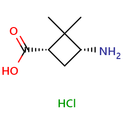 (1S,3R)-3-Amino-2,2-dimethylcyclobutane-1-carboxylicacidhydrochloride图片