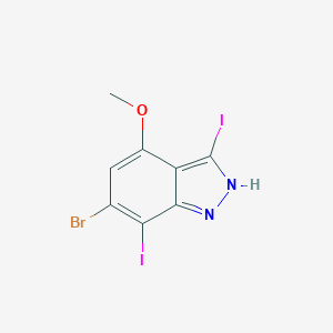 6-Bromo-3,7-diiodo-4-methoxy(1H)indazole图片