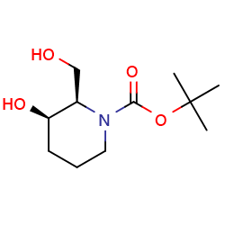 tert-butyl(2R,3R)-3-hydroxy-2-(hydroxymethyl)piperidine-1-carboxylate图片