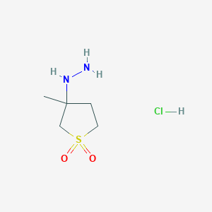 3-hydrazinyl-3-methyl-1λ?-thiolane-1,1-dionehydrochloride图片