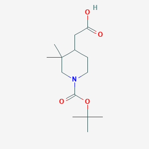 2-{1-[(tert-butoxy)carbonyl]-3,3-dimethylpiperidin-4-yl}aceticacid图片