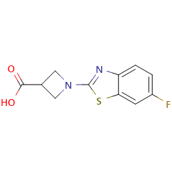 1-(6-fluoro-1,3-benzothiazol-2-yl)azetidine-3-carboxylicacid图片