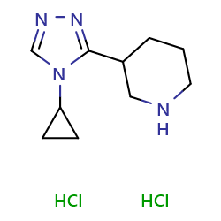 3-(4-cyclopropyl-4H-1,2,4-triazol-3-yl)piperidinedihydrochloride图片