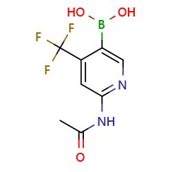 (6-acetamido-4-(trifluoromethyl)pyridin-3-yl)boronicacid图片