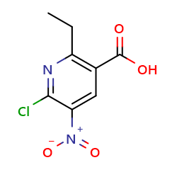 6-chloro-2-ethyl-5-nitro-pyridine-3-carboxylicacid图片