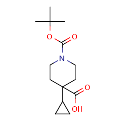 1-tert-butoxycarbonyl-4-cyclopropyl-piperidine-4-carboxylicacid图片