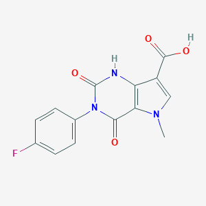 3-(4-fluorophenyl)-5-methyl-2,4-dioxo-2,3,4,5-tetrahydro-1H-pyrrolo[3,2-d]pyrimidine-7-carboxylic acid图片