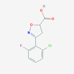 3-(2-Chloro-6-fluoro-phenyl)-4,5-dihydro-isoxazole-5-carboxylic acid图片