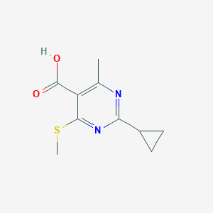 2-cyclopropyl-4-methyl-6-(methylsulfanyl)pyrimidine-5-carboxylic Acid图片
