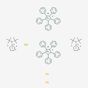 二[1,2,3,4,5-五苯基-1'-(二-叔-丁基磷)二茂铁]钯(0)图片