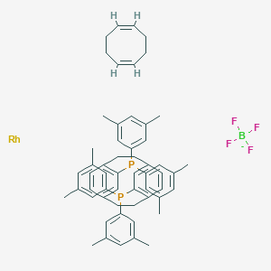 (R)-(-)-4,12-双(二-3,5-二甲苯基膦基)[2,2]对环芳烷(1,5-环辛二烯)铑(I)四氟硼酸盐图片