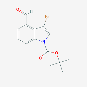 tert-Butyl 3-bromo-4-formyl-1H-indole-1-carboxylate图片