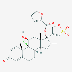 (11β,16α,17α)-9-Chloro-17-(2,2-dioxido-5H-1,2-oxathiol-4-yl)-17-[(2-furanylcarbonyl)oxy]-11-hydroxy-16-methyl-androsta-1,4-dien-3-oneMometasone Furoate Impurity B图片