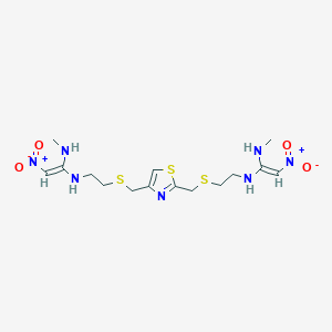 N1,N1'-[2,4-Thiazolediylbis(methylenethio-2,1-ethanediyl)]bis(N'-methyl-2-nitro-1,1-ethenediamine)图片