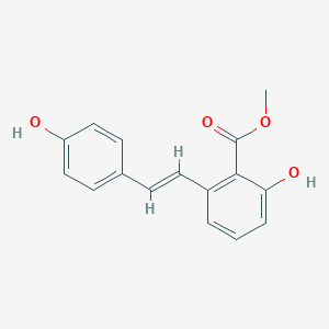 2-羟基-6-[2-(4-羟基-苯基)-乙烯基]-苯甲酸甲酯图片