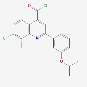 7-chloro-2-(3-isopropoxyphenyl)-8-methylquinoline-4-carbonyl chloride图片