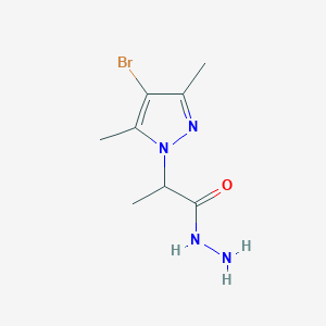 2-(4-Bromo-3,5-dimethyl-pyrazol-1-yl)-propionic acid hydrazide图片
