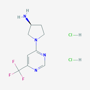 (3S)-1-[6-(Trifluoromethyl)pyrimidin-4-yl]pyrrolidin-3-amine dihydrochloride图片