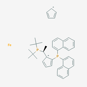 (S)-1-[(RP)-2-[二(1-萘基)膦]二茂铁基]乙基二叔丁基膦图片