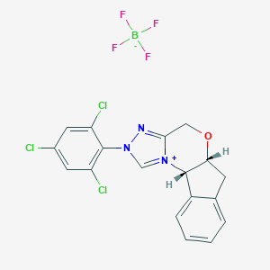 (5aR,10bS)-5a,10b-二氢-2-(2,4,6-三氯苯基)-4H,6H-茚并[2,1-b][1,2,4]三唑[4,3-d][1,4]恶嗪四氟硼酸盐图片