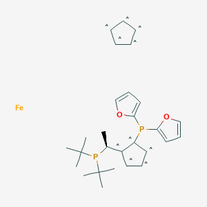 (R)-1-[(SP)-2-[二(2-呋喃基)膦基]二茂铁基]乙基二叔丁基膦图片