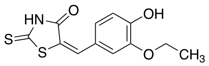 (5E)-5-(3-Ethoxy-4-hydroxybenzylidene)-2-mercapto-1,3-thiazol-4(5H)-one图片