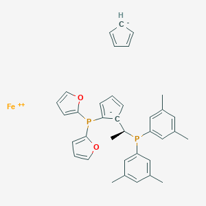 (S)-1-[(RP)-2-[二(2-呋喃基)膦基]二茂铁基]乙基二(3,5-二甲苯基)膦图片