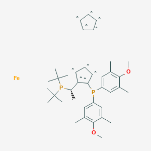 (R)-1-[(SP)-2-[双(4-甲氧基-3,5-二甲基苯基)膦]二茂铁基]乙基二叔丁基膦图片