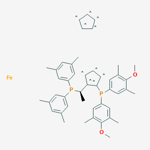 (S)-1-[(RP)-2-[双(4-甲氧基-3,5-二甲苯基)膦]二茂铁基]-乙基二(3,5-二甲苯基)膦图片