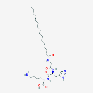 N2-[N-[N-(1-氧代十六烷基)甘氨酰]-L-组氨酰]-L-赖氨酸图片