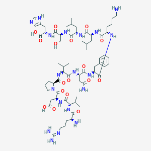 L-Arginyl-L-valyl-L-α-aspartyl-L-prolyl-L-valyl-L-asparaginyl-L-phenylalanyl-L-lysyl-L-leucyl-L-leucyl-L-seryl-L-histidine图片