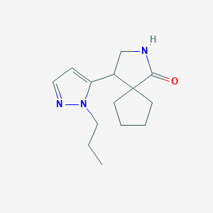 4-(1-propyl-1H-pyrazol-5-yl)-2-azaspiro[4,4]nonan-1-one图片