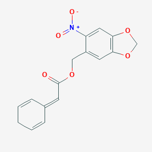 (6-nitro-1,3-benzodioxol-5-yl)methyl 2-(2,5-cyclohexadienyliden)acetate图片