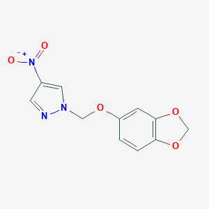 1-[(1,3-benzodioxol-5-yloxy)methyl]-4-nitro-1H-pyrazole图片