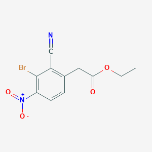 Ethyl 3-bromo-2-cyano-4-nitrophenylacetate图片