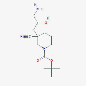 tert-butyl 3-(3-amino-2-hydroxypropyl)-3-cyanopiperidine-1-carboxylate图片