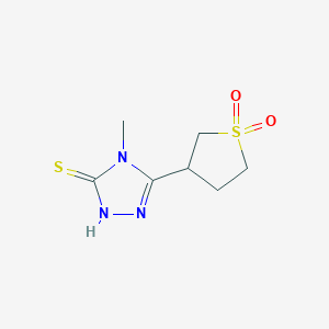 3-(4-Methyl-5-sulfanyl-4H-1,2,4-triazol-3-yl)-1lambda6-thiolane-1,1-dione图片