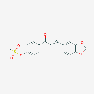 4-[3-(1,3-Benzodioxol-5-yl)acryloyl]phenyl methanesulfonate图片