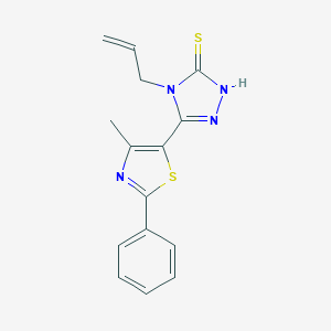 4-Allyl-5-(4-methyl-2-phenyl-1,3-thiazol-5-yl)-4H-1,2,4-triazol-3-ylhydrosulfide图片