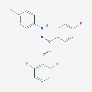 (E)-3-(2-chloro-6-fluorophenyl)-1-(4-fluorophenyl)-2-propen-1-one N-(4-fluorophenyl)hydrazone图片