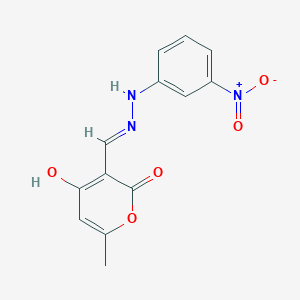 4-hydroxy-6-methyl-2-oxo-2H-pyran-3-carbaldehyde N-(3-nitrophenyl)hydrazone图片