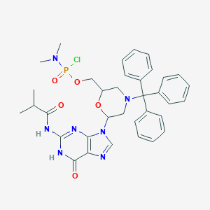 [(2S,6R)-6-{N2-Isobutyryl-guanin-9-yl}-4-tritylmorpholin-2-yl]methyl Dimethylphosphoramide Chloridate图片
