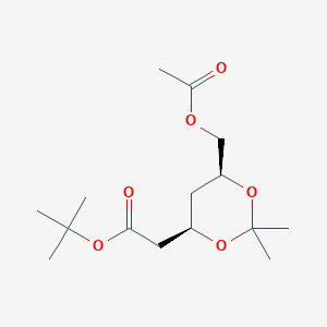 (4R-cis)-6-[(乙酰氧基)甲基]-2,2-二甲基-1,3-二氧六环-4-乙酸叔丁酯图片